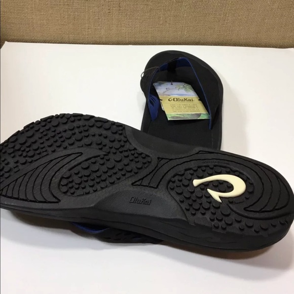 OluKai Malolo mens flip-flops Black size 13 - Picture 4 of 5